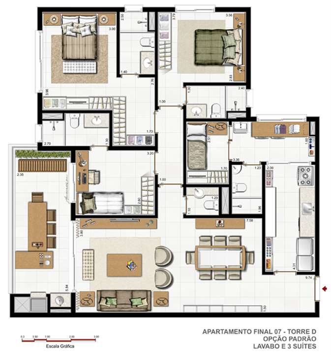 Torre D F07 Opcão padrão | Vitamare – Abraão - Florianópolis - Santa Catarina Torre D F07 Opcão padrão | Vitamare – Apartamento no Abraão - Florianópolis - Santa Catarina