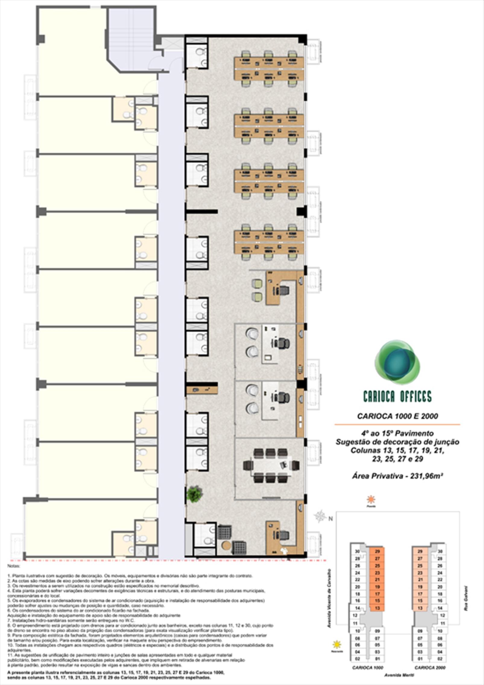 Sugestão de decoração de Junção de meio pavimento - Carioca 1000 e 2000 - colunas 13, 15, 17, NOME MTO GRANDE-PEGAR NO SITE | Carioca Offices – Vila da Penha - Rio de Janeiro - Rio de Janeiro Sugestão de decoração de Junção de meio pavimento - Carioca 1000 e 2000 - colunas 13, 15, 17, NOME MTO GRANDE-PEGAR NO SITE | Carioca Offices – Salas Comerciais na Vila da Penha - Rio de Janeiro - Rio de Janeiro