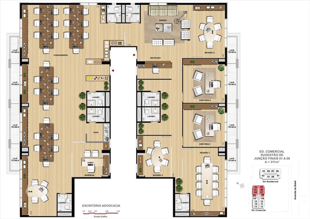 Modelo de Escritório de Advocacia | 1550 Batel Comercial (Work Batel) – Batel - Curitiba - Paraná Modelo de Escritório de Advocacia | 1550 Batel Comercial (Work Batel) – Salas Comerciais no Batel - Curitiba - Paraná