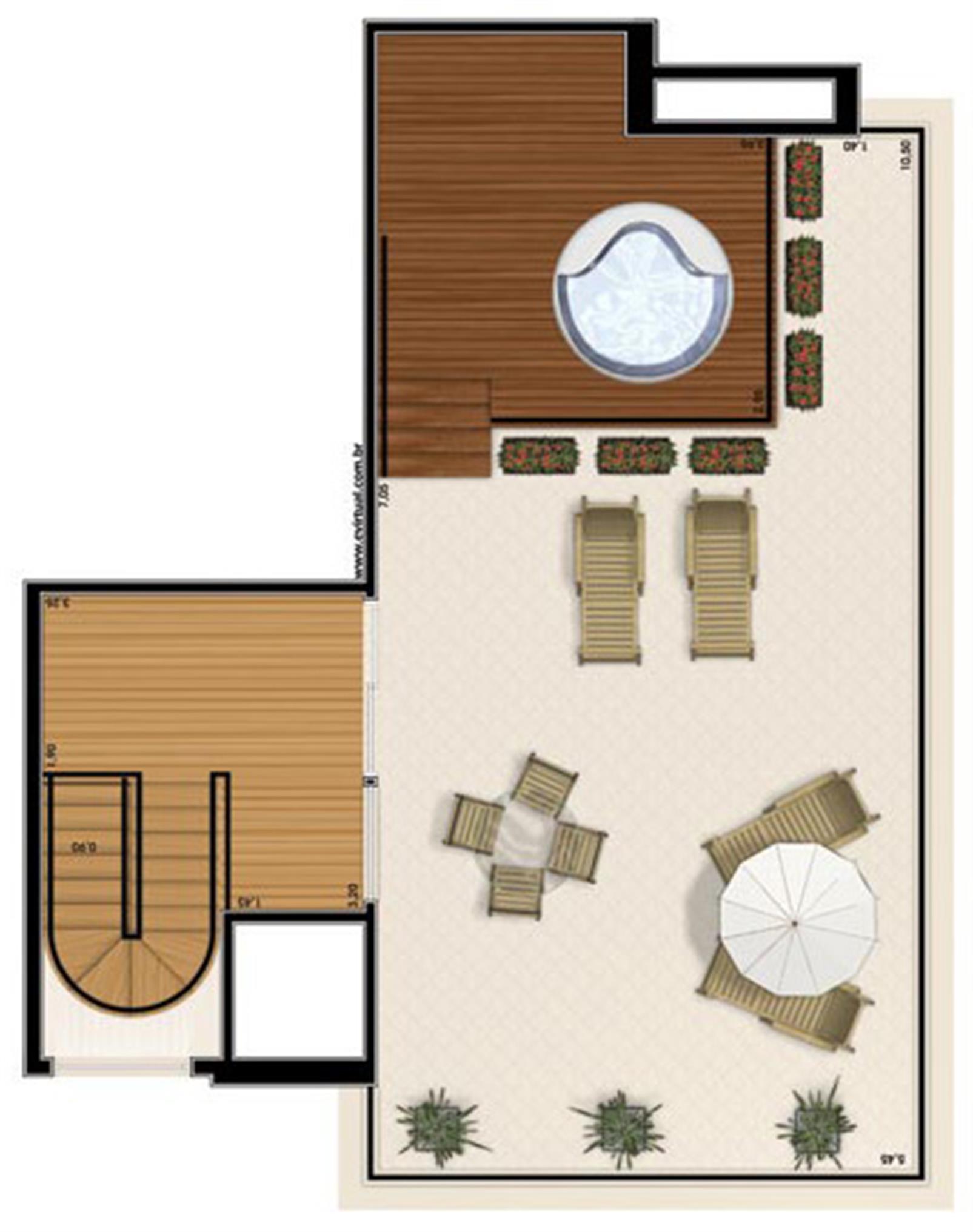 Planta-tipo - 3 suítes - 300m² privativos - Piso Superior (Verbera Triple Floor) | Essência Alphaville – Alphaville - Barueri - São Paulo Planta-tipo - 3 suítes - 300m² privativos - Piso Superior (Verbera Triple Floor) | Essência Alphaville – Apartamento em Alphaville - Barueri - São Paulo