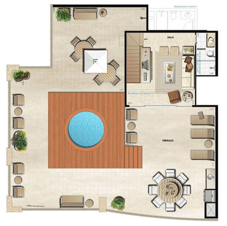 Cobertura Ed. Verveine pav. superior | Atmosfera Península – Barra da Tijuca - Rio de Janeiro - Rio de Janeiro Cobertura Ed. Verveine pav. superior | Atmosfera Península – Apartamento na Barra da Tijuca - Rio de Janeiro - Rio de Janeiro